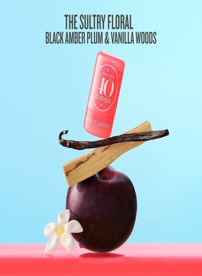 sol de jainero Sol de Janeiro Cheirosa 40™ Jelly Perfume Balm – Alcohol-Free Solid Fragrance Stick, 4 g – Black Amber Plum & Vanilla Woods - Image 2